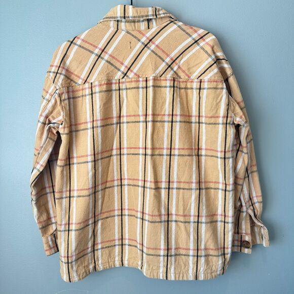 TAXI Plaid Yellow Shacket Womens Small - Picture 6 of 6